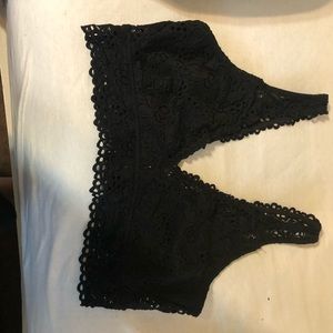 Black lace bralette from Aerie
